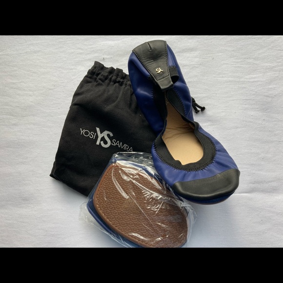 New Yosi Samra foldable ballet flats with dust bag
